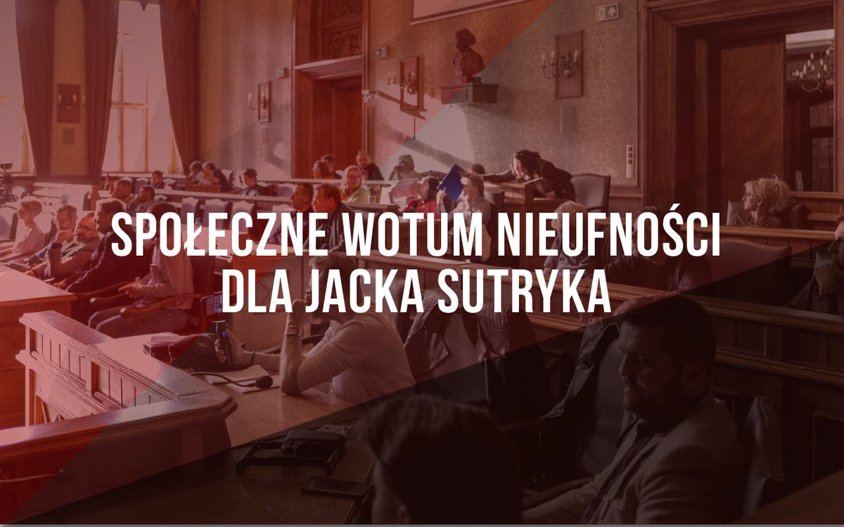 piotruhle's tweet photo. ‼️Społeczne wotum nieufności dla @SutrykJacek ‼️
Społeczne wotum nieufności uchwaliła jednogłośnie na wczorajszej sesji Społeczna Rada Miasta Wrocławia. Społecznicy, działacze osiedlowi i związkowcy nie mieli wątpliwości – Jacek Sutryk nie zasłużył na zaufanie mieszkańców. https://t.co/GIs3Gyt90q