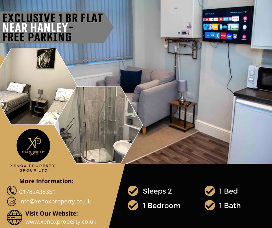 Our exclusive 1-bedroom flat is now available for rent, complete with free parking.🚗🏡 

Book now to secure your spot!  #accommodation #business #furnishedapartment #ukproperty
#xenoxpropertygroupltd #xenoxproperty