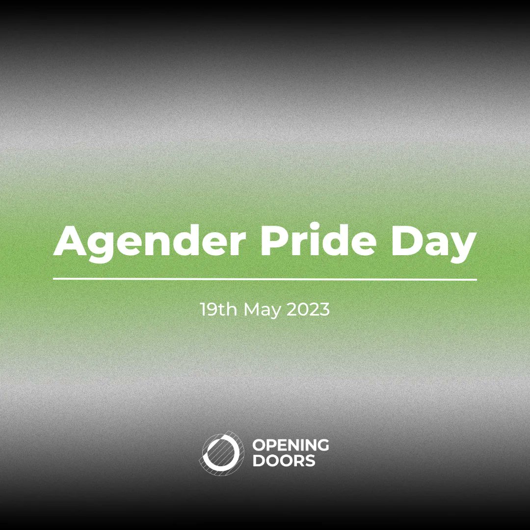 OpeningDoorsUK's tweet photo. Happy Agender Pride Day! 🖤💚🤍
Agender Pride Day is a celebration for those who don't identify with a specific gender and an important reminder that all genders and identities are valid.
#AgenderPride #lgbtqpride #lgbtqlondon #lgbtqover50 #nonbinarypride #nonbinaryawareness https://t.co/H7Uf3odi9e