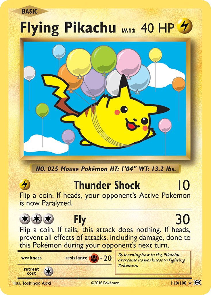 EveryPkmnCard's tweet photo. Flying Pikachu https://t.co/fIMTp1eAbI