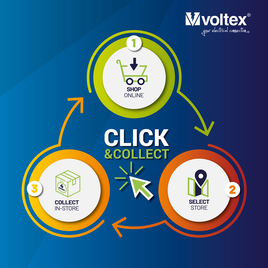 voltexsa's tweet photo. Did you know that we offer you a service that allows you to shop online and collect from a Voltex branch near you? 

Skip the queues and cut down on delivery time with Click &amp; Collect today.

#Voltex #Voltex_SA #Electrician #Electrical #Solar #SolarStockist https://t.co/UOBGUpPyPm