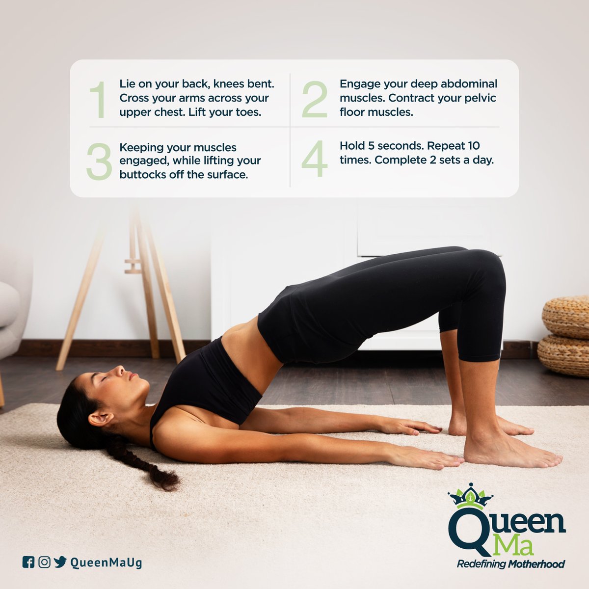 queenmaug's tweet photo. The pelvic floor muscles provide support for the bladder, uterus, and bowel. Problems  with the pelvic floor are common and can happen to anyone. 

Kegel Exercises (also called pelvic floor exercises) are best to help strengthen your pelvic floor muscles.

#QueenMa #Kegal https://t.co/0ZomSGXFlo