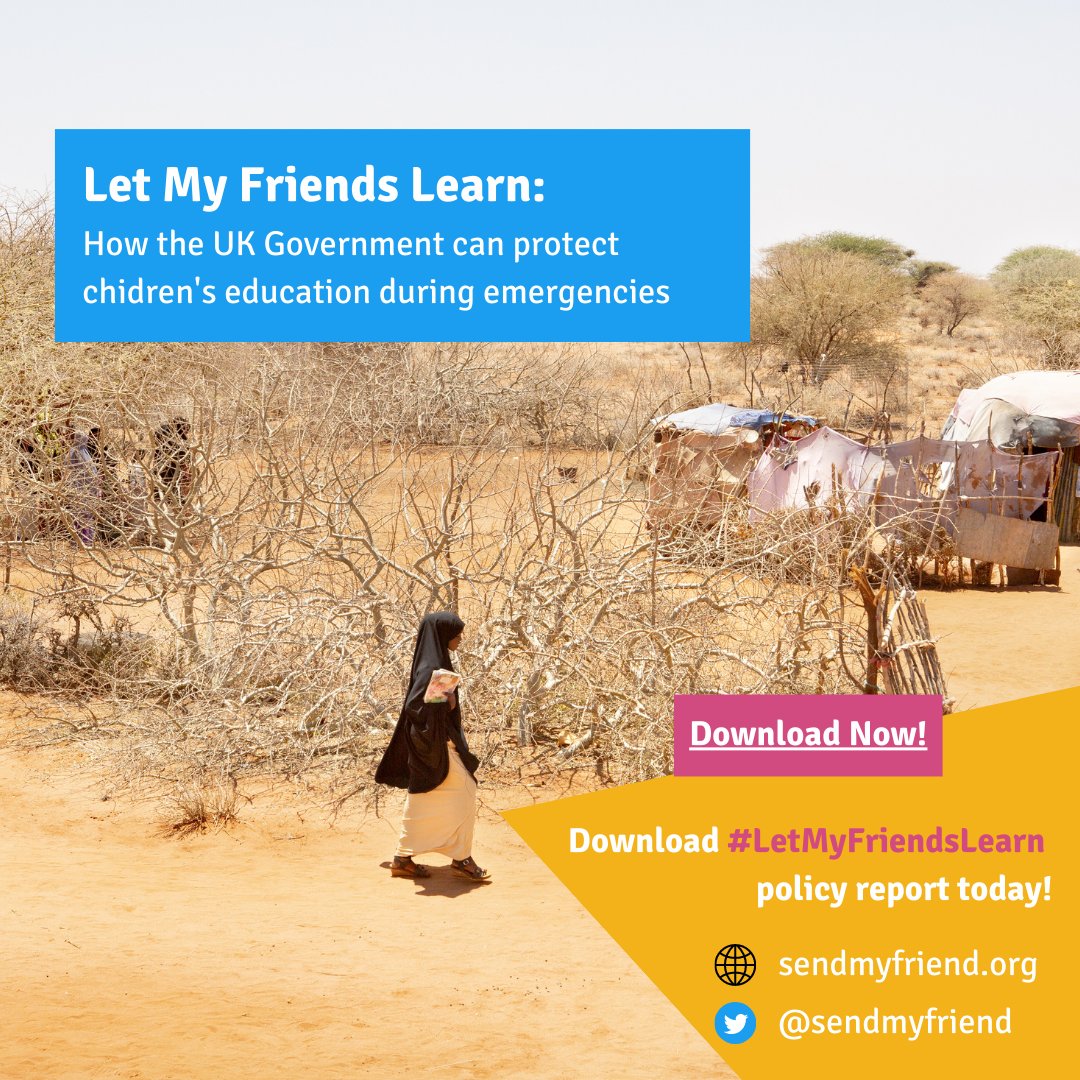 📢 Get involved: Speak up for children in emergencies around the world!

👉 Download <a href="/sendmyfriend/">Send My Friend</a>'s new young person’s policy report and join thousands of others saying #LetMyFriendsLearn 🌏

Find out more here bit.ly/YPBLOG1