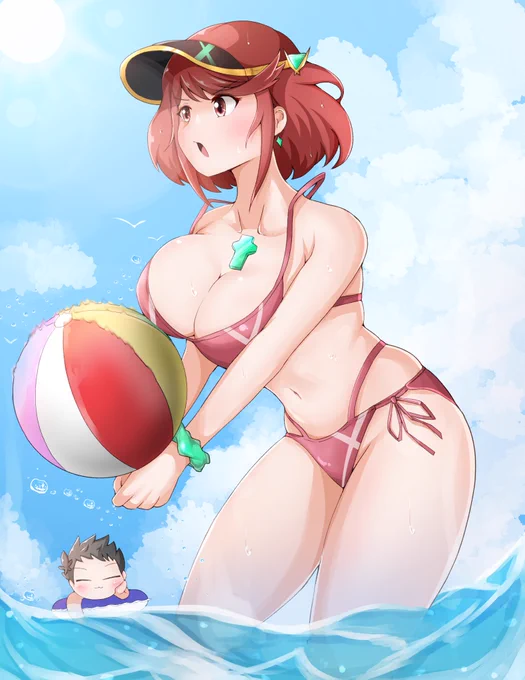 ほむっ #暑いので水着絵で体温調節する #ゼノブレイド2