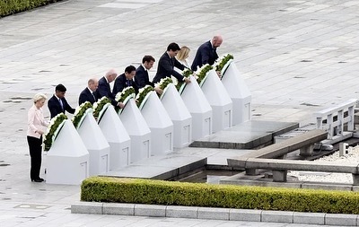 AyakoC's tweet photo. G7 in Hiroshima starting ✨✨✨✨✨ Historical moment to gather half of the countries with nuclear weapon in the world. Second residing President of the United States to visit Hiroshima. Thank you all for coming to my home town and giving flowers in f… https://t.co/g68i5bgD3I https://t.co/WFUHC2KJPJ