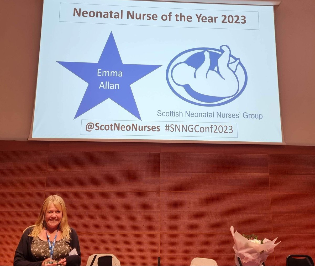 Congratulations to Emma Allan, NHS Borders, Scottish Neonatal Nurse of the year 2023. Well done Emma #SNNGConf2023