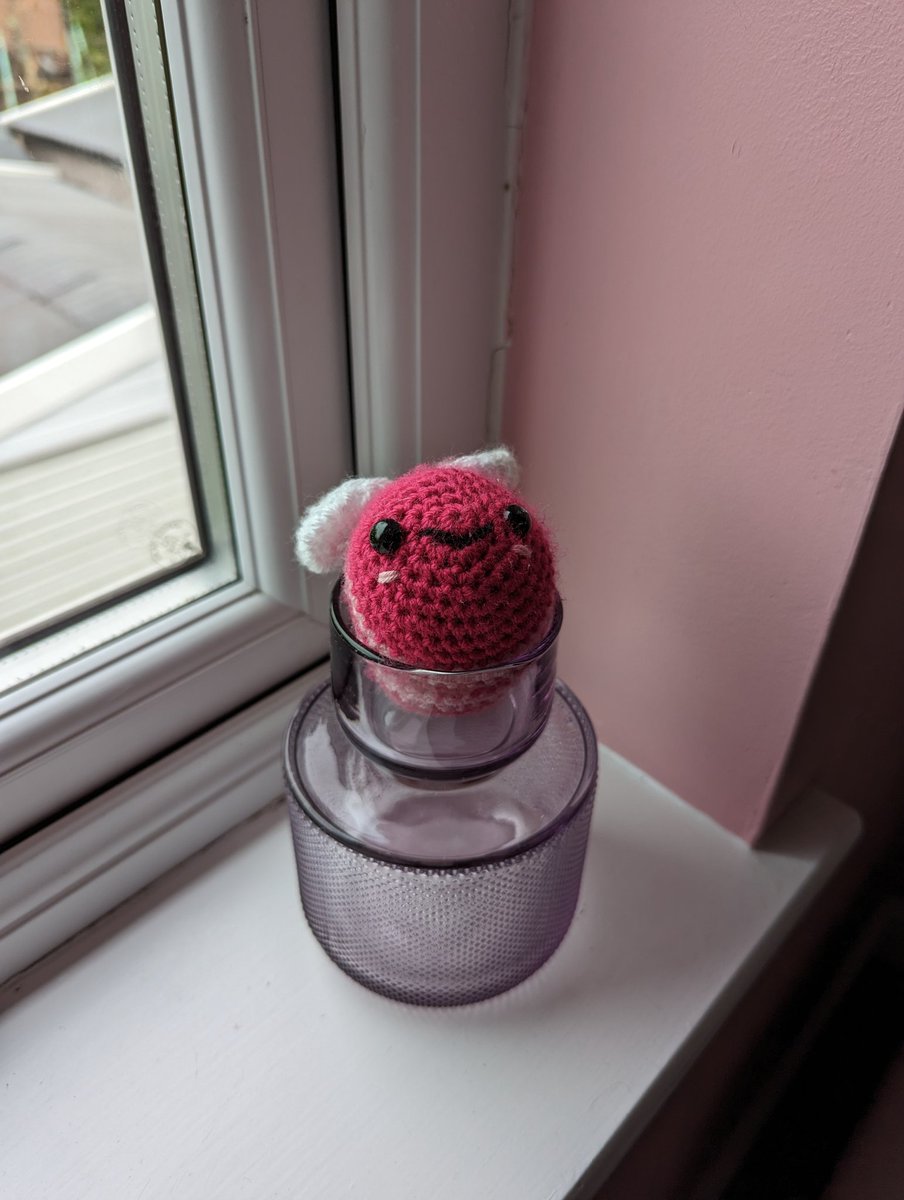CheekyPinkMonke's tweet photo. Also, it was so cute staying at my mum's and seeing that she's still got @Jazzy0451's crocheted bee in her bedroom 🥰😍 https://t.co/40MoQeoTj4