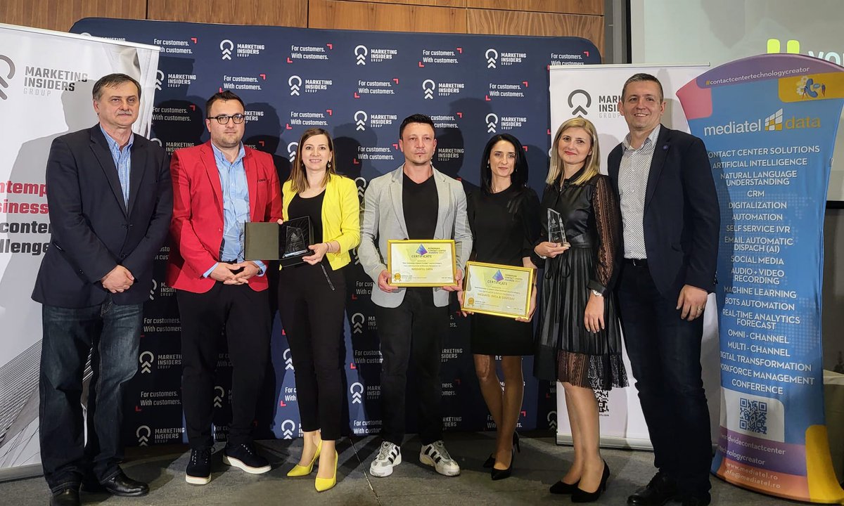MediatelData's tweet photo. 🏆 Best Technology Solution Provider
🏆 Best Partnership in Contact Center - Mediatel Data &amp; Sameday Romania!

We sincerely thank all our clients and partners for their continuous trust and support.

Together, we are shaping the future of contact center technology!🙌 https://t.co/bPgOER1BA1
