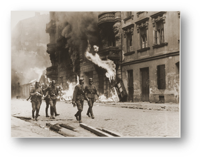 UCL_Holocaust's tweet photo. 80yrs ago the Warsaw Ghetto Uprising ended with the destruction of Warsaw’s Great Synagogue. 
For 27 days men, women &amp; children resisted attempts to deport them to their deaths. Ultimately they failed. So what did their resistance mean? Help YP learn more: https://t.co/xTCLECe42x https://t.co/FwxZMoFIgw