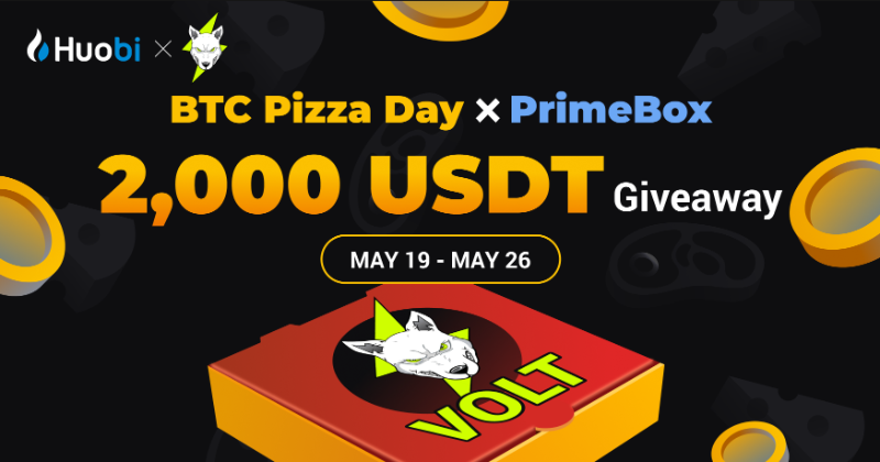 HTX_Global's tweet photo. #Huobi x $VOLT $2000 Airdrop!⚡️

🍕Celebrate #BitcoinPizzaDay with an amazing Huobi PrimeBox Event！

Enter:
✅Follow @HuobiGlobal @VoltInuOfficial

✅RT + Like + Tag 2 Friends 

✅Fill in the form