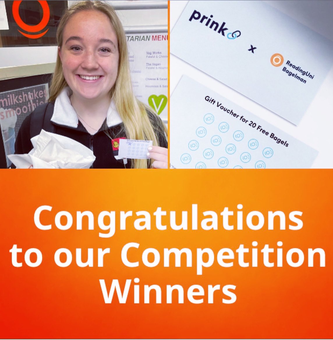 Congratulations to all our competition winners. Enjoy all your Bagels. <a href="/UniofReading/">Uni of Reading</a> <a href="/ReadingUniSU/">Reading Students’ Union</a> <a href="/UniRdg_STaR/">STaR Mentors</a>  <a href="/UniRdg_CJ/">UoR CampusJobs</a> <a href="/UoR_Careers/">UoR Careers</a> <a href="/UniRdg_Study/">UoR Study Advice</a> <a href="/UniRdg_Student/">UoR Student</a> @UniRdg_IntStu <a href="/UniRdg_Grad/">University of Reading Graduation Team</a>