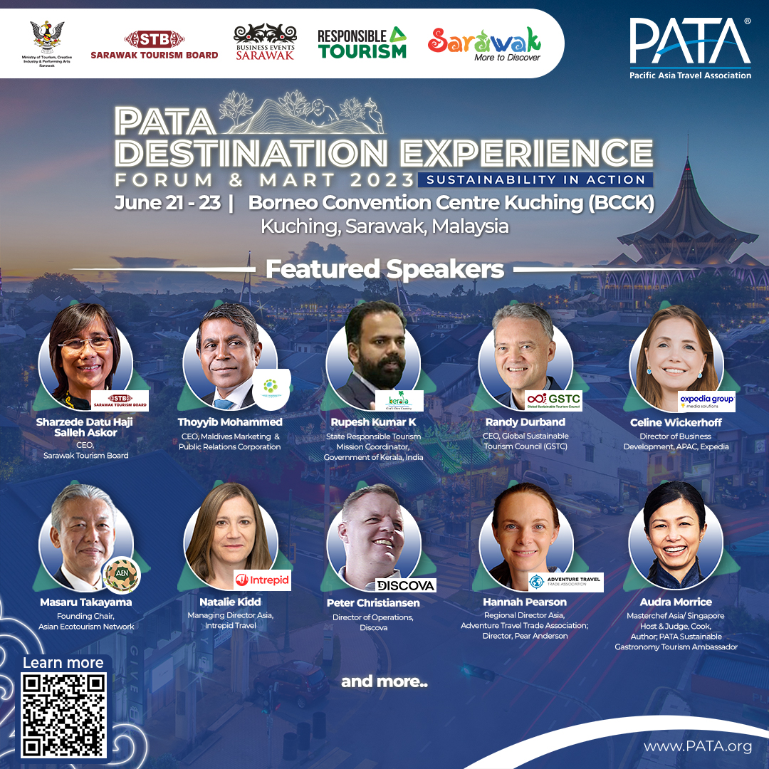 PATA_HQ's tweet photo. #PDFM2023 is where you find inspirations to create a better #sustainability panorama. 

Featuring authoritative organisations, we are pretty sure you would not want to miss this insightful conference. 

Register now: https://t.co/zO5SHGHOPd

#PATAEvent #SustainableTourism https://t.co/wfS8LbcL69