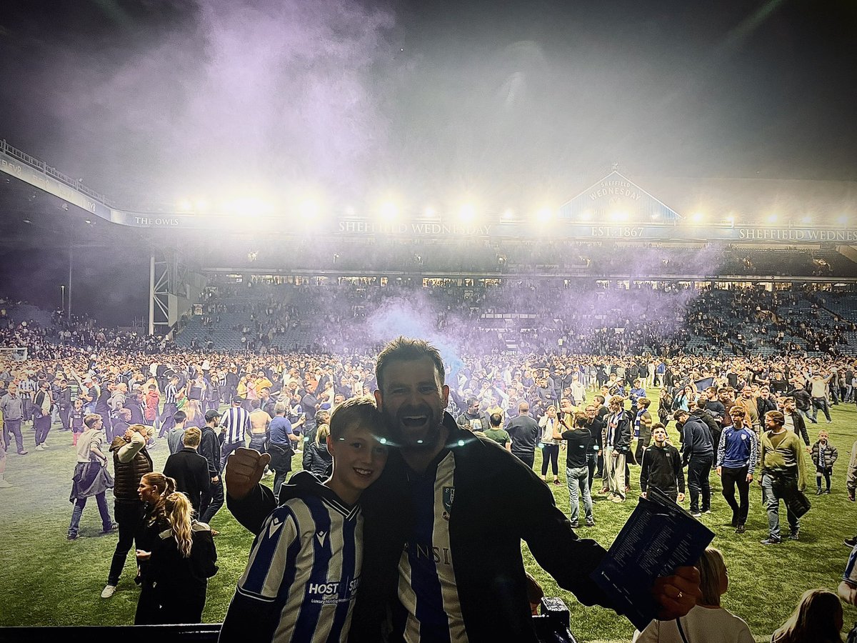 RomanZurek's tweet photo. We believed. Making memories with my boy, what a performance, what a night. @swfc @stockogk1313 @bazzabannan25 https://t.co/6wlEII9FBM