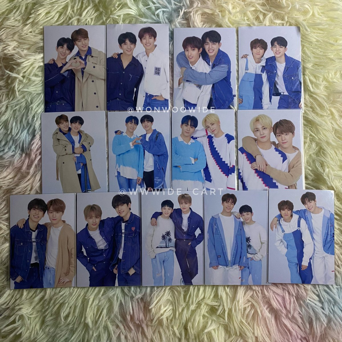 SEVENTEEN 2019 JAPAN TOUR 'HARU' トレカセット 💎)); 2019 Seventeen HARU Japan tour otp pair tc complete 💙💙