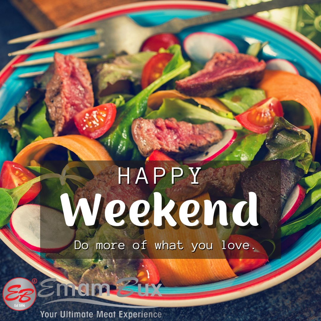 Happy Weekend! Do more of what you love. Have a great weekend ❤️

#EmamBux #EmamBuxWeeklySpecials #durban #shopnow #food #butchery #deli #bakery #fruitandveg #foodie #digitalmarketing #foodspecials #sintasticdesignz #motivate #staypositive #hellofriday #friday #livetoday