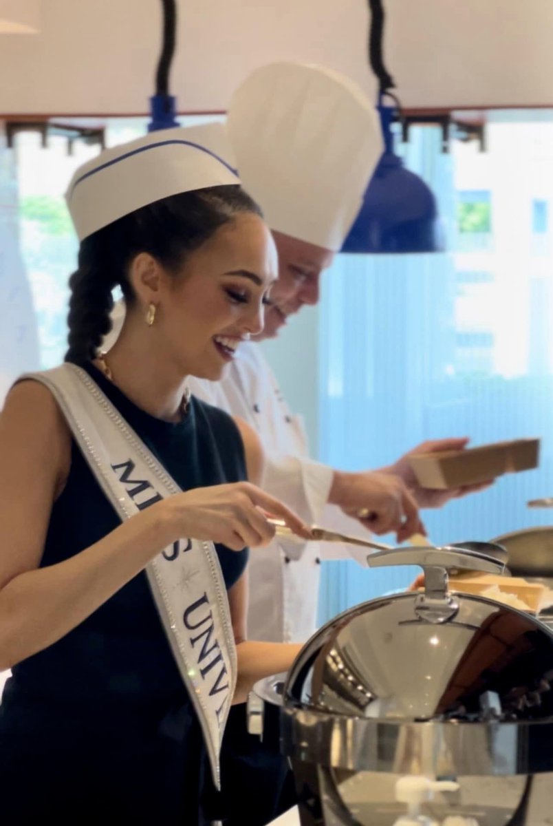 VonViajero's tweet photo. The Most Beautiful Day in #SOS today!

An honor to have reigning #MissUniverse participate in rescuing &amp; packing #SurplusFood at Royal Orchid Sheraton’s breakfast buffet, &amp; distribute them in the community. Using her platform to create awareness on #FoodWaste w/c is so admirable. https://t.co/otlr8W1ctF