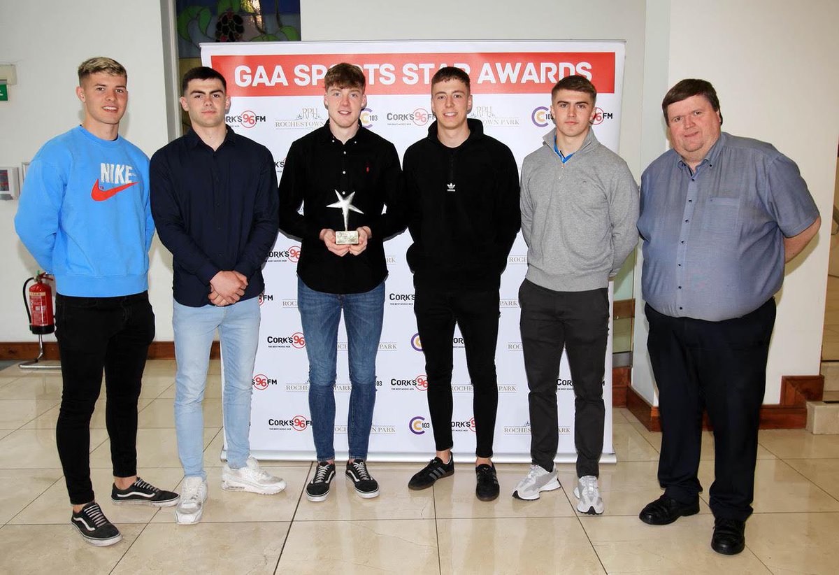 FiFinnymac's tweet photo. Congratulations to April winner of @Corks96FM @C103Cork @OfficialCorkGAA Sports Star award with the @RochestownPark @GlenRovers_ @nicksgaa @downey_eoin @robbied124 @2003Cunningham https://t.co/8LudtFheMt
