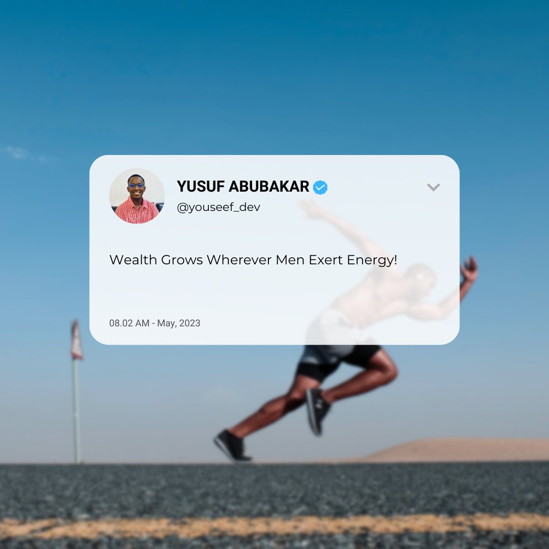 youseef_dev's tweet photo. Unlock the Path to Prosperity 💼💪
Wealth Grows Wherever Men Exert Energy." Let these words guide you on your journey to success. Take action, pour your energy into your ambitions, and watch as the doors of prosperity open wide. 💫💼💰

#WealthGrows #ActionLeadsToSuccess #Dream https://t.co/RE8mzKDQdu