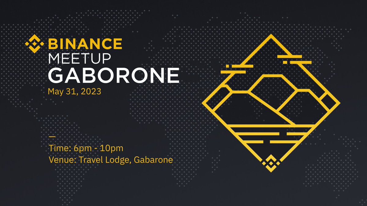 #Binance is excited to be coming to Gaborone, Botswana!!

Join us for our first ever meet-up hosted in Botswana. 

📅31st May
⏰6PM-10PM
📍TravelLodge Gaborone

Register Now👉
eventbrite.com/e/binance-meet…