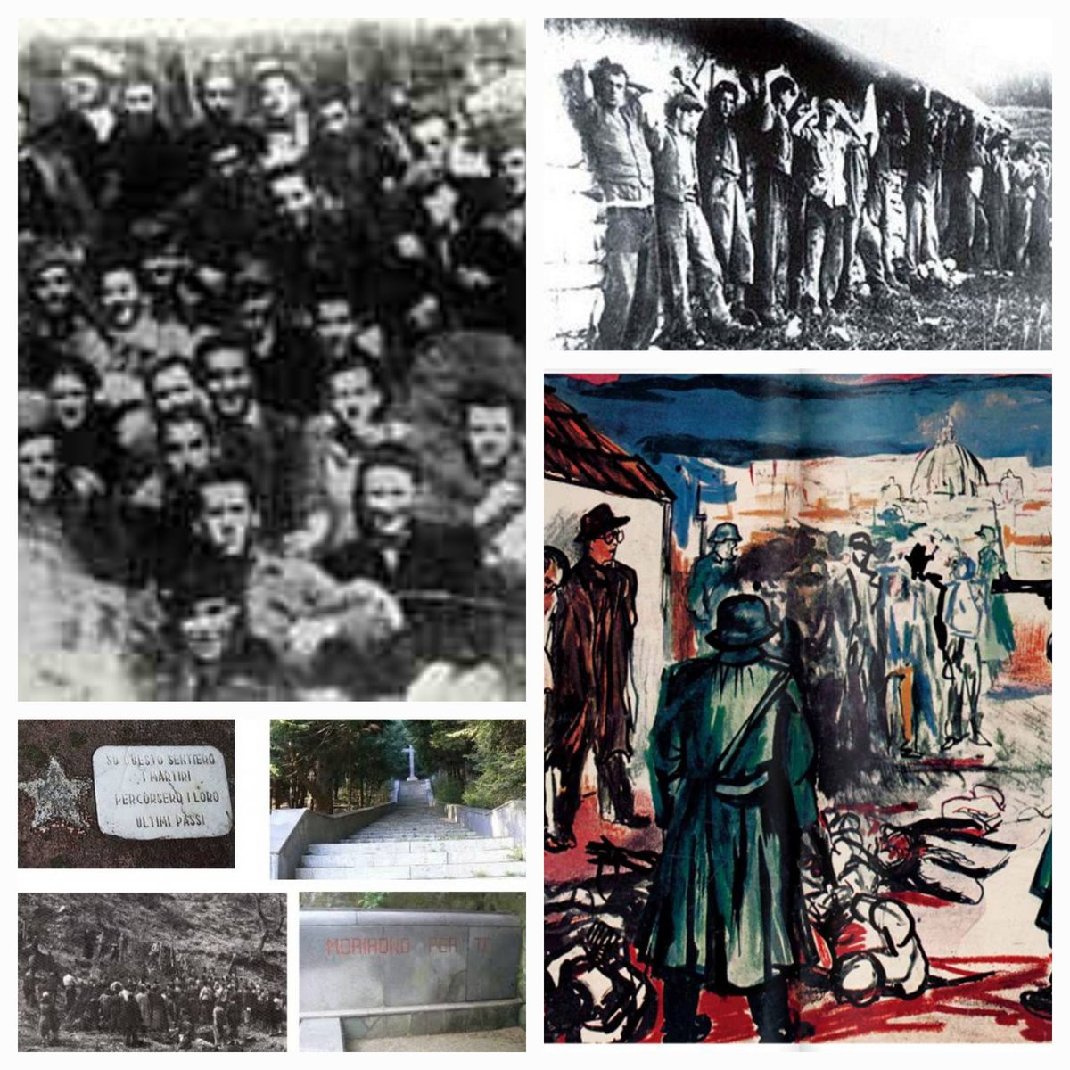 Teresa02247224's tweet photo. Oggi nel 1944 avvenne la #stragedelTurchino.
I nazisti delle SS, durante le prime ore del mattino del 19 maggio 1944 al passo del Turchino. Fucilarono 59 #CompagniPartigiani
"Hanno strappato i fiori ma non fermeranno la primavera"
Morti per la nostra libertà
#AndreaMarano https://t.co/6mGpp0vP7k