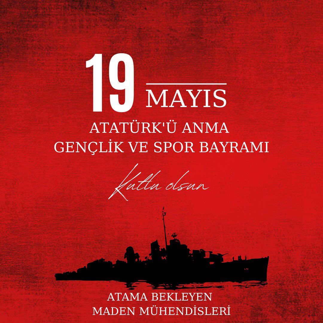 19 Mayıs Atatürkü Anma Gençlik ve Spor Bayramı Kutlu Olsun
#19MAYIS1919