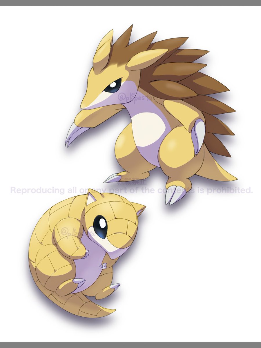 ポケモン サンド サンドパン 水彩 イラスト 毎日ポケモンお絵描き 1354日目！ 「3年間の成長確認」(2周目)191日目