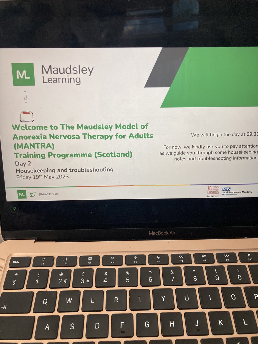 Dr Laura Williams (@will_l_a) on Twitter photo Looking forward to day 2 of MANTRA training in Scotland <a href="/NickyGilbert14/">Dr Nicky Gilbert</a> and <a href="/jessthegriff/">Jess Griffiths</a> <a href="/maudsleylearn/">Maudsley Learning</a>
#eatingdisorders #psychology #training #development #anorexianervosa Looking forward to day 2 of MANTRA training in Scotland <a href="/NickyGilbert14/">Dr Nicky Gilbert</a> and <a href="/jessthegriff/">Jess Griffiths</a> <a href="/maudsleylearn/">Maudsley Learning</a>
#eatingdisorders #psychology #training #development #anorexianervosa
