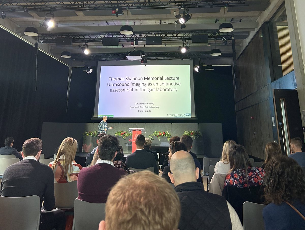 The first ever Tom Shannon Memorial Lecture with <a href="/AdamShortland/">adam shortland</a> at #SCCB2023. Thanks to <a href="/StaffsBiomech/">StaffsBiomechanics</a> for honouring one of our Co-founders.