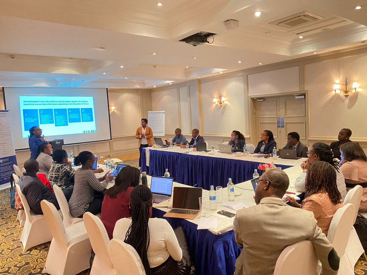 IllicitFlows's tweet photo. Happening Now: Beneficial Ownership Cluster led by the @BRS_Kenya and @TIKenya. 
Deliberations on Beneficial Ownership Transparency progress in #Kenya.
#OGPKenya #OpenGov https://t.co/DGEL0r9avv
