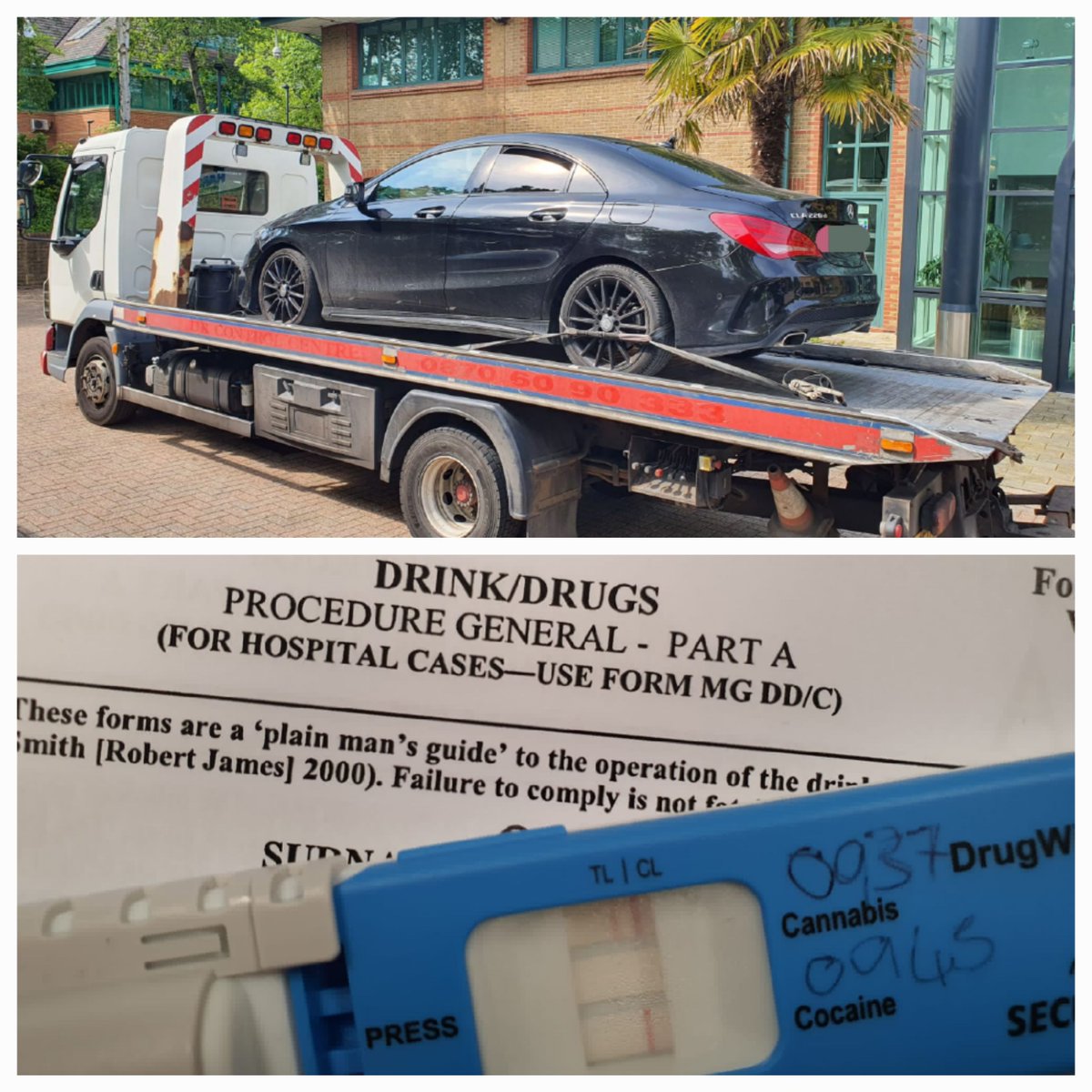 Stop made by #VanguardRST yesterday in Leatherhead, as part of an operation in support of #ProjectEDWARD.

Whilst originally stopped for tints on the vehicle, on conducting checks the driver attempted to provide false details but couldn't remember their false DOB...

1/2