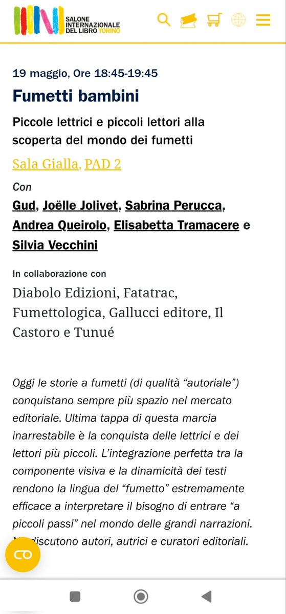 Salone del libro di Torino. Oggi alle 18.45 Sala gialla