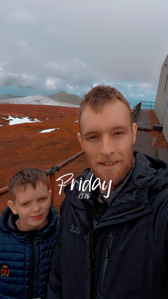 Crowie92's tweet photo. Trip up snaefell mountain with my lad, never knew it got its name from the vikings #isleofman #snaefellmountain #mountain  #highestpoint #laxey #dadandlad #father https://t.co/pCNxGArm4y