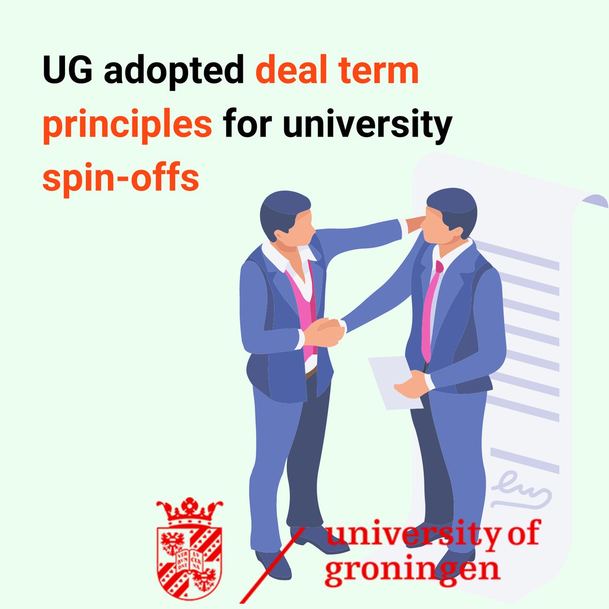 FoundedinGro's tweet photo. @univgroningen  embraces national deal term principles, empowering spin-offs to thrive and contribute to a vibrant entrepreneurial landscape! 🌱 💪🏻
Read more at: https://t.co/AplThZMwLN

 #UniversityOfGroningen #EmpoweringInnovation https://t.co/yNr4q6JWRF