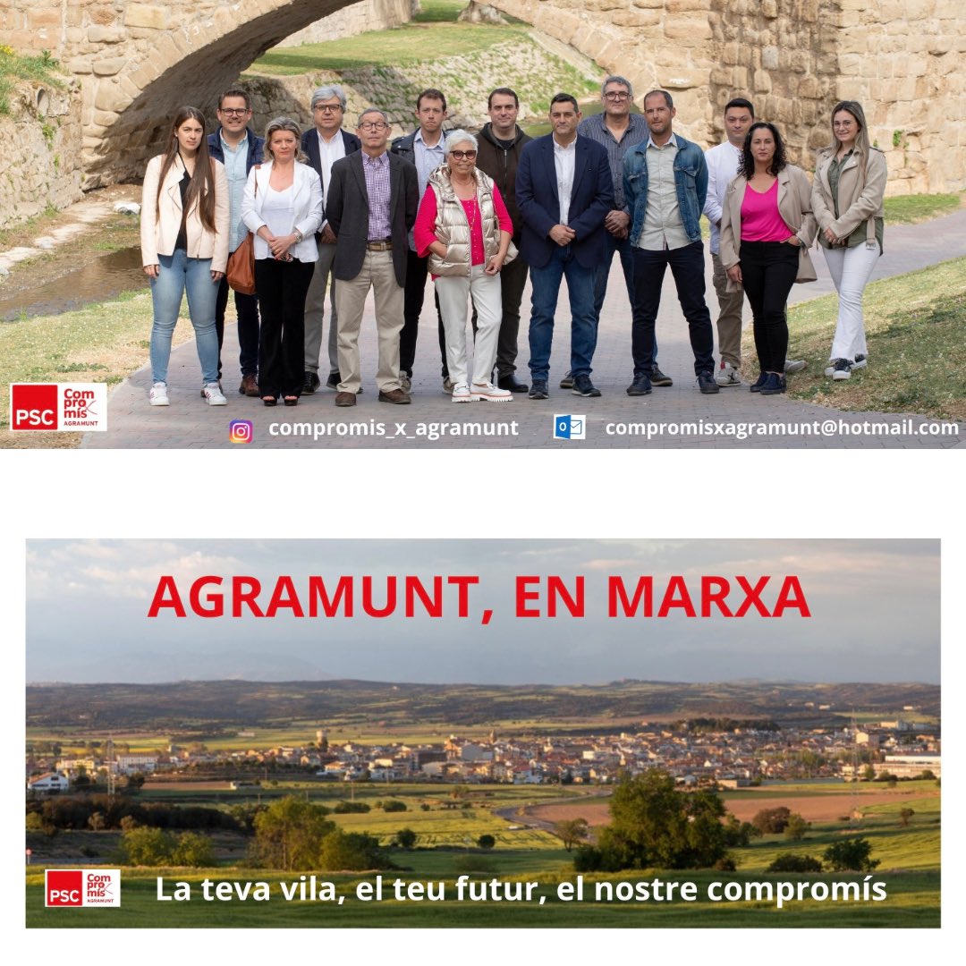 Compromisxagra's tweet photo. 🔝PROGRAMA ELECTORAL 🔝

#agramuntenmarxa #latevavilaelteufuturelnostrecompromís #enmarxa #psc/❤️Agramunt #eleccionsmunicipals2023 #programaelectoral2023 #projectes #propostes https://t.co/myXV6VSImM