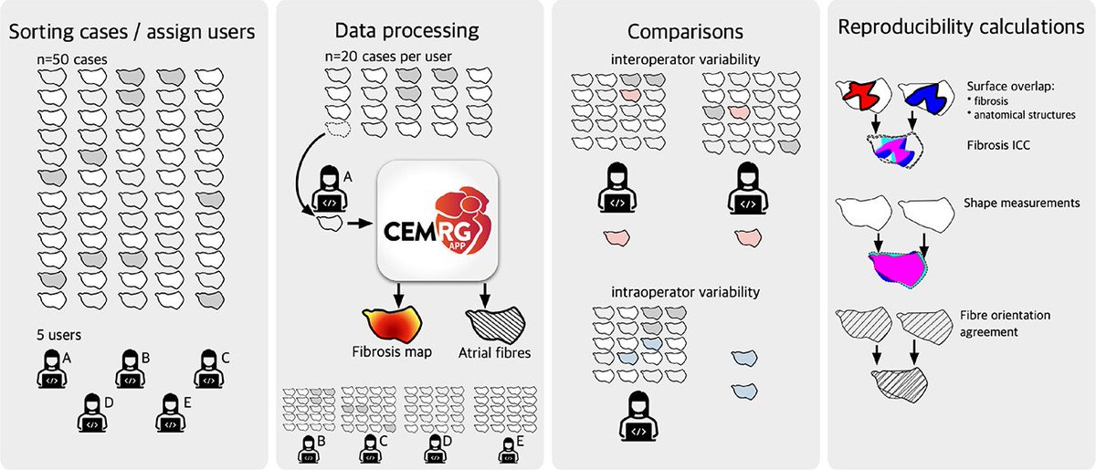 Looking for open-source software to create patient-specific LA models (including fibres and fibrosis maps) ready for EP simulations?🫀 In that case, check out Dr @jsolislemus last paper in Comp. in Bio. and Med. And don't forget to tell us about your experience with #CEMRGApp!