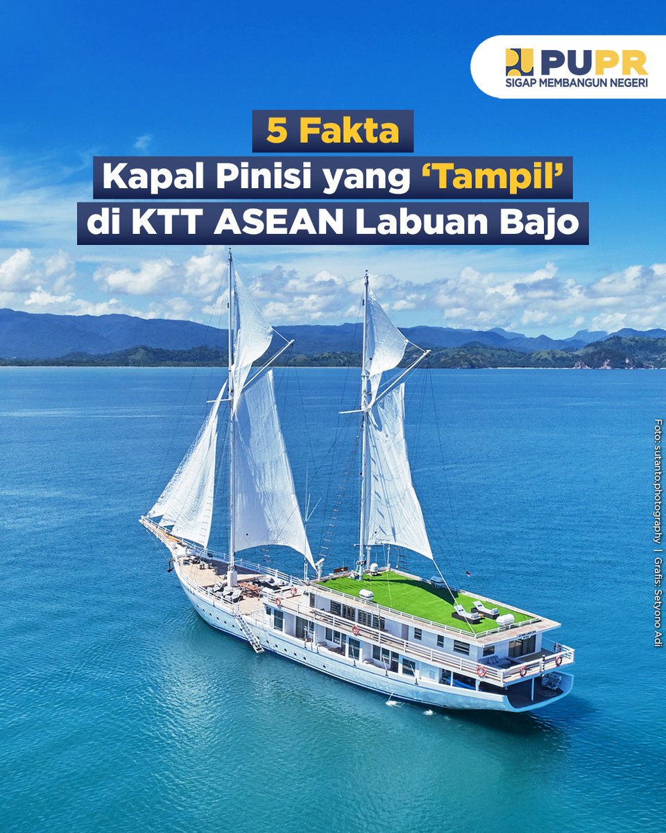 #SahabatPUPR, KTT ke-42 ASEAN di NTT pada minggu lalu turut menampilkan sejumlah kapal pinisi di Dermaga Waterfront Marina Labuan Bajo.

#SigapMembangunNegeri