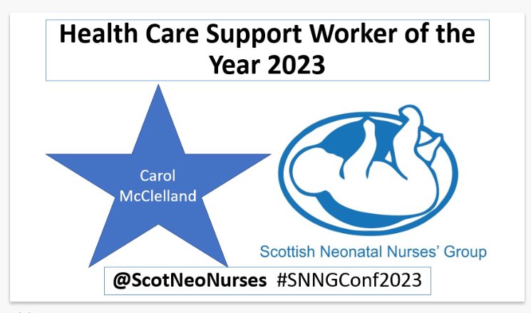 Congratulations Carol McClelland, NHS Dumfries and Galloway. Scottish Neonatal Nurses Group HCSW award 2023 <a href="/ScotNeoNurses/">Scottish Neonatal Nurses' Group 💙</a> #SNNGConf2023