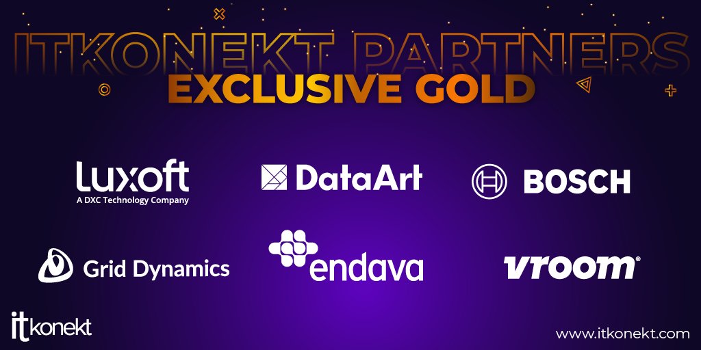Zahvaljujemo se našim EXCLUSIVE GOLD partnerima na ovogodišnjem ITkonektu! 🙂

<a href="/luxoft/">Luxoft</a> <a href="/DataArt/">DataArt</a> @ Bosch Srbija  <a href="/GridDynamics/">Grid Dynamics</a>  <a href="/endava/">Endava</a> <a href="/vroomcars/">َ</a>

Vidimo se sutra na Beogradskom sajmu - ITkonekt 2023 🙂
itkonekt.com/it-conference-…