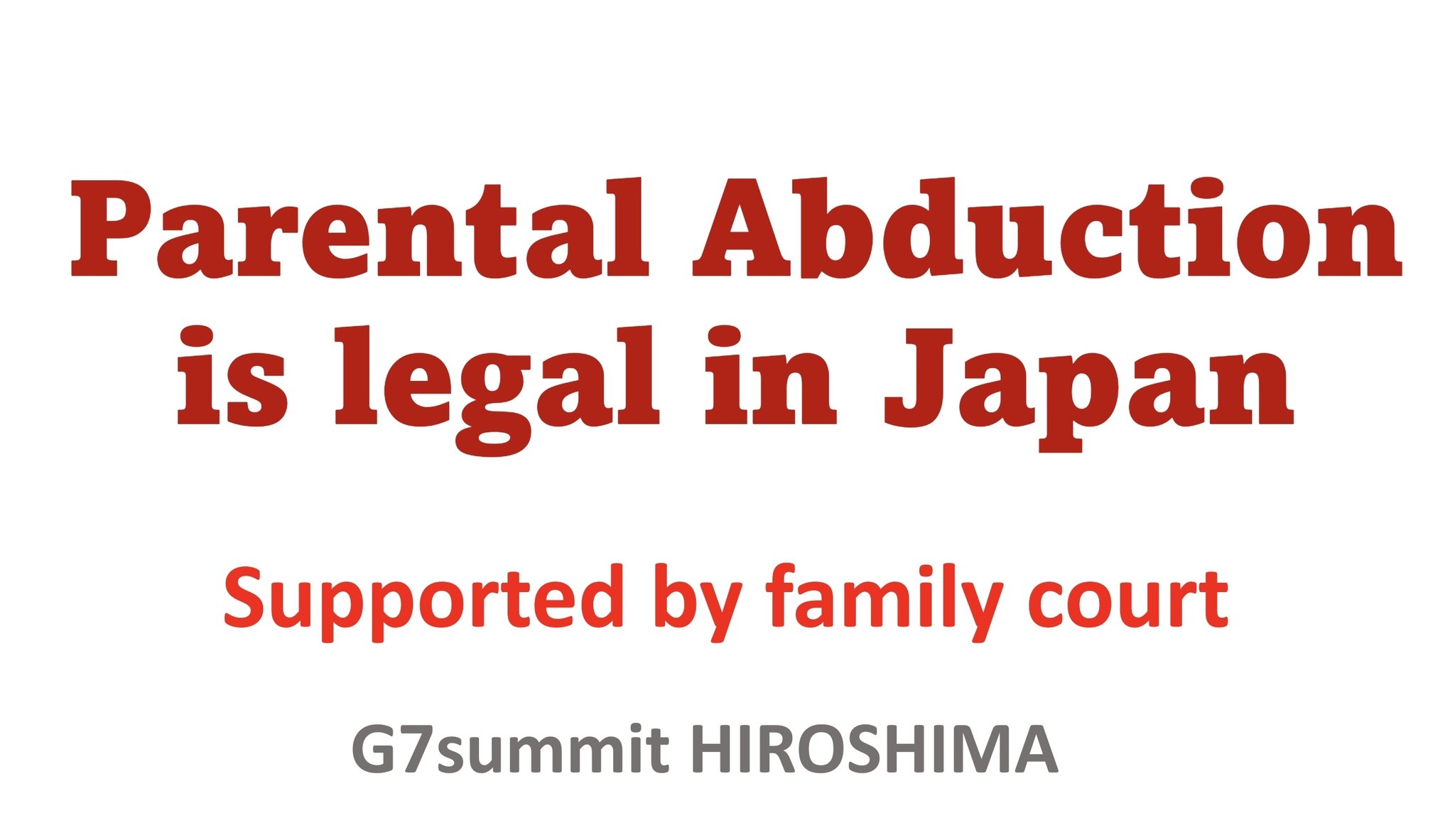 Japan's sole custody law took my baby away. on Twitter "kishida230 G7