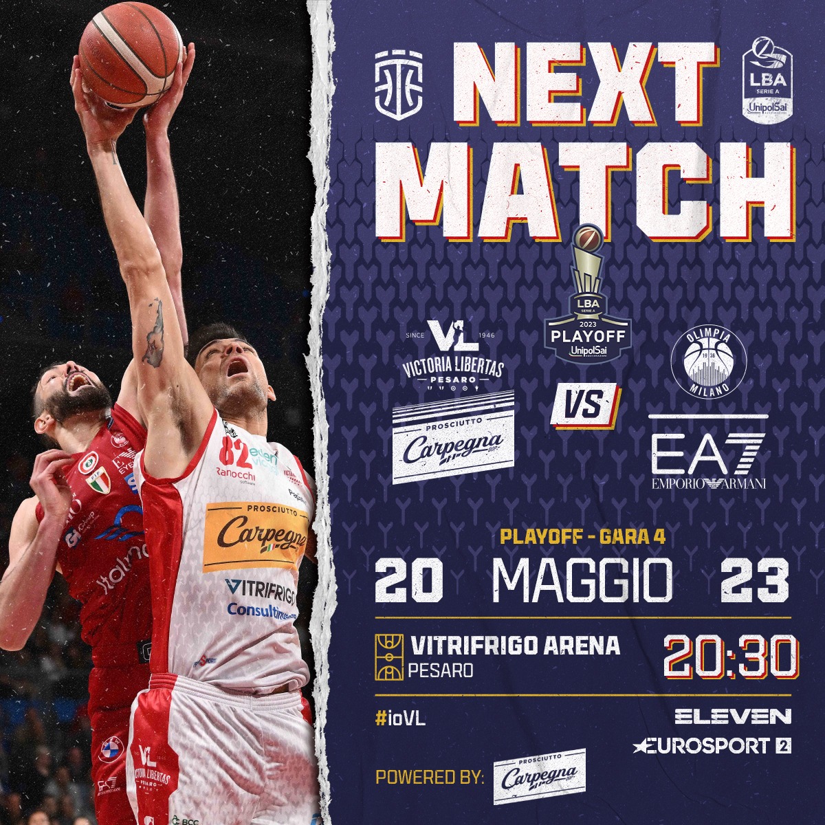 VLPesaro's tweet photo. π₯π₯π₯ DOMANI SERA GARA 4 π₯π₯π₯
Tutti, ma proprio TUTTI, alla Vitrifrigo Arena per #PesaroMilano! πππ
x info su biglietti clicca qui πhttps://t.co/uBV2sN35Uw ππβͺπ΄
#ioVL #YesPlayOff https://t.co/aDAdd3JcfH