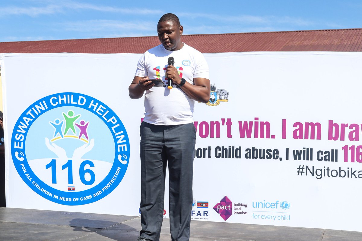 PEswatini's tweet photo. On Wednesday Pact  through the support from USAID, got the opportunity to support the Deputy Prime Minister's Office in launching the National Child helpline 116 . This platform allows the free reporting of any form of child abuse.🇸🇿🌟🥳 https://t.co/5mRg1ekdRF