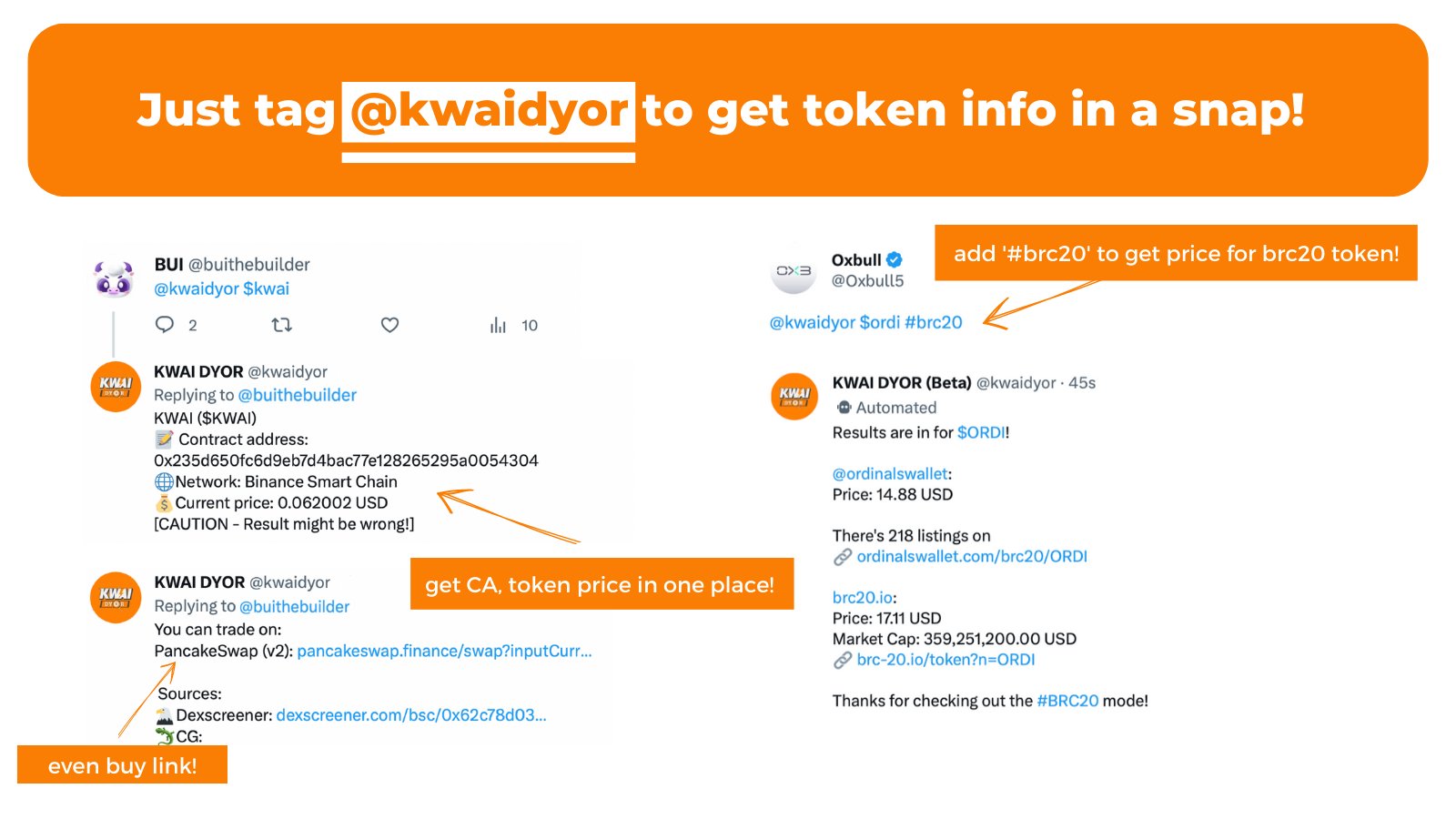 KWAI Labs on X: KWAI DYOR bot has made its way to #Telegram!⚡️ You can now  use the command /kwai <$token> to look up any coin and get token  information right within