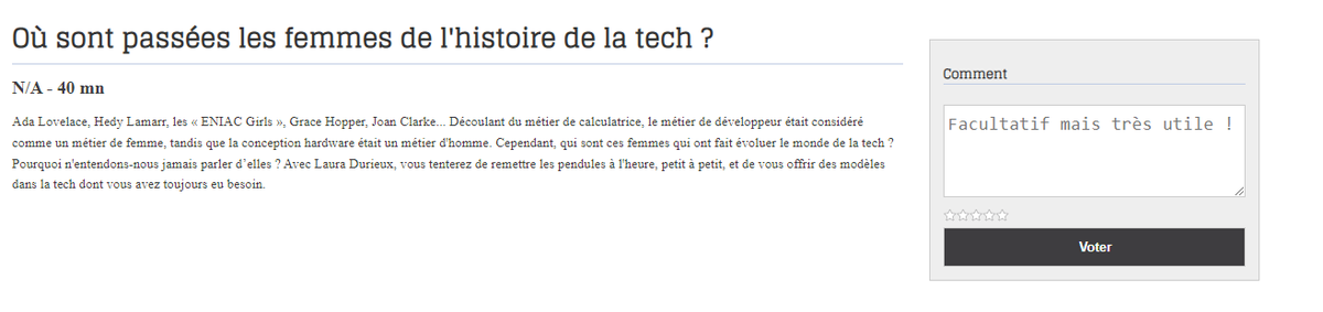 devgirl__'s tweet image. 📢 LES VOTES SONT OUVERTS 📢
Envie de me soutenir ? N'hésitez pas à voter pour ma conférence au #ForumPHP2023 organisé par @afup qui aura lieu le 12 et 13 octobre à Paris !
Votes ouvert jusqu'au 12 juin 👀
👉 afup.org/event/forumphp…