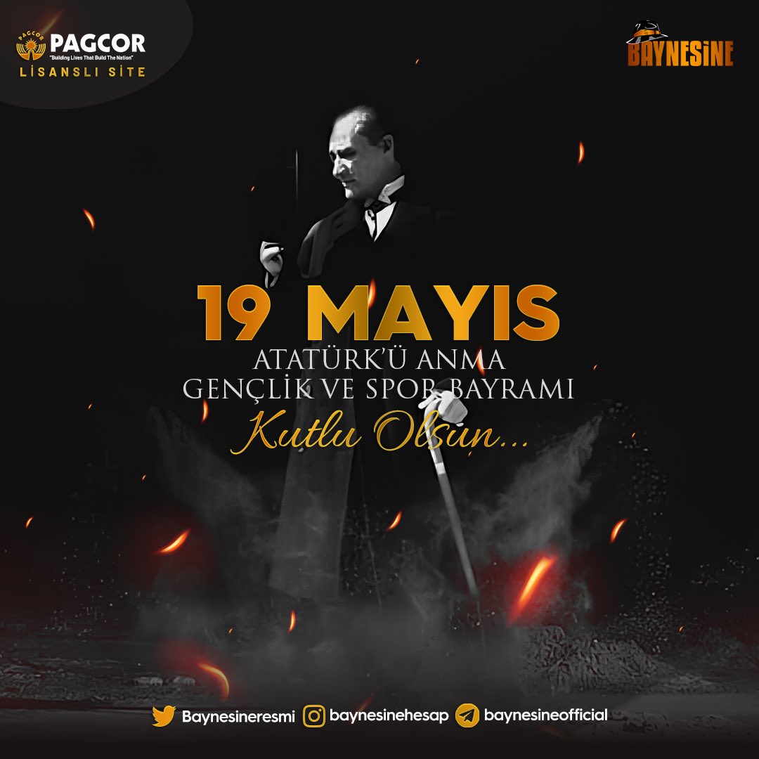 🇹🇷BAYNESİNE AİLESİ OLARAK

TÜM ÜYELERİMİZİN 19 MAYIS ATATÜRK’Ü ANMA GENÇLİK VE SPOR BAYRAMINIZI KUTLARIZ 🇹🇷