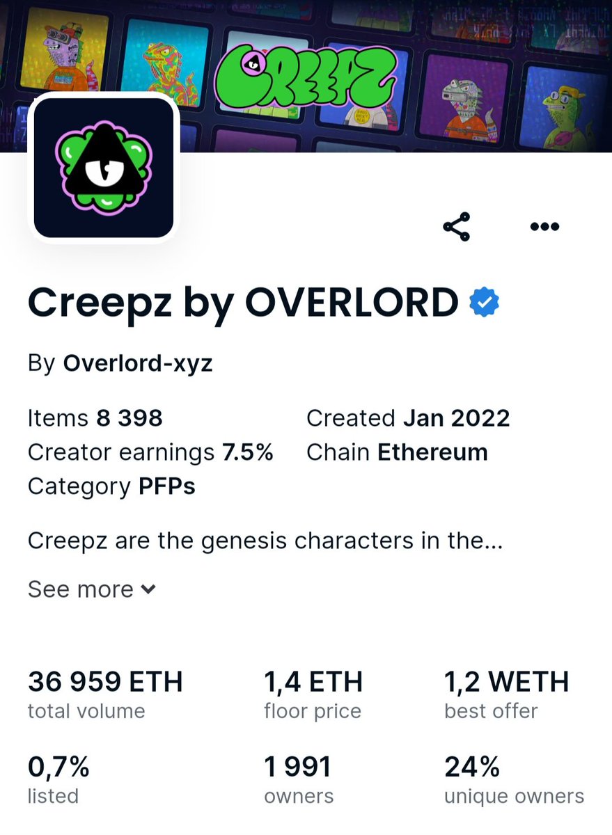 BjerkeVenture's tweet photo. Why choose poor, WEN you can choose creepz🤑🦎Lizard-season🦎 @Overlord_xyz @dom3xyz @jo3car #fomo #creepz #creepzstrongertogether #creepzfollowcreepz #ble #lagmi #wagmi #moonsoon #wen #cryptogark #eth #lotsofeth #dontchoosepoor #choosecreepz https://t.co/4y6upyQJoS