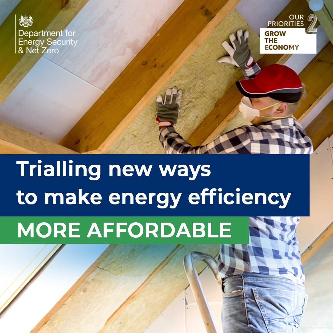 energygovuk's tweet photo. We’ve awarded £4.1 million to fund research into innovative green finance packages that could ensure it’s easier to make homes more energy efficient.
Upgrading the UK’s homes ✔️
Lowering carbon emissions 📉️
Driving down energy bills 💷
More here 👉 https://t.co/j7frTU2jdP https://t.co/3VHFJ0m1sk