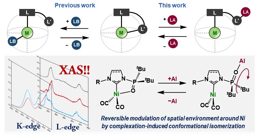 YHoshimoto's tweet photo. Just opened new @ChemRxiv!! https://t.co/zM8yDHoCqz
Lewis-acid-triggered reversible modulation of spatial environment around Ni bearing the #PoxIm #NHC ligands! 
Find the beautiful SC-#XRD and K-/L-edge #XAS results!! Excellent collaboration w/@Sakurailab_OU @doytter https://t.co/42mPTP8fm0