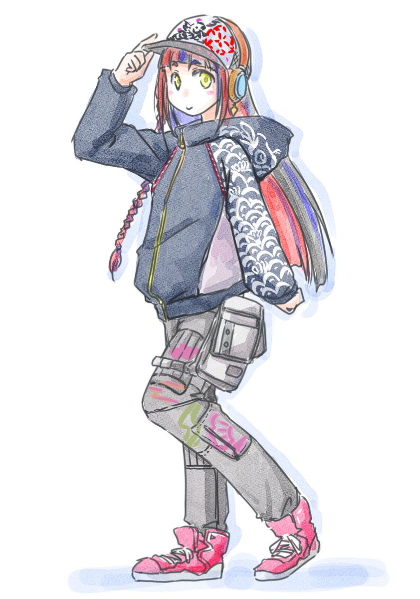 「僭越ながら推しに自分の私服 着てもらいましました  #春猿火美術部」|OGA-SAN🔭🎸🎨観測結束絵描き垢のイラスト