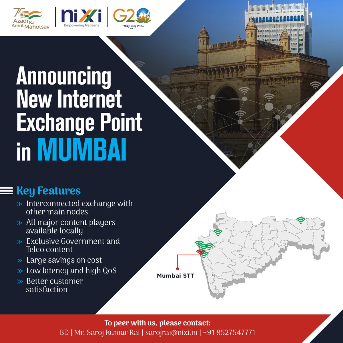 inregistry's tweet photo. Another Internet Exchange Node is now live in Mumbai. Come and be a part of this expanding network.

For more information, visit https://t.co/Wh6DroY89e

Our Tariff Policy: https://t.co/Rkx1oWdBiB

#Mumbai #India #NationalInternetExchangeofIndia #Internet #Technology #ISPs https://t.co/JxSyUk96Pt