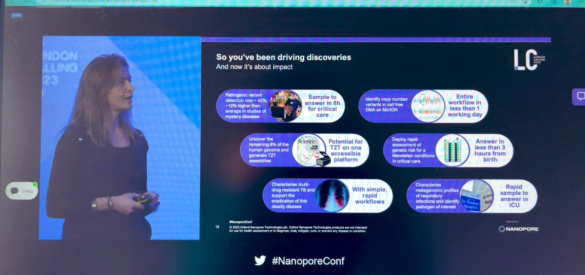 DessiVeltch's tweet image. #Londoncalling 3rd day starts with an incredible talk by @RosemaryDokos showcasing the history of the #nanopore sequencing products🧬,  newest innovations, End to End work flows 💻 and product integration with #Turbot 🖥️  @nanopore #nanoporeconf #Bioinformatics #dna